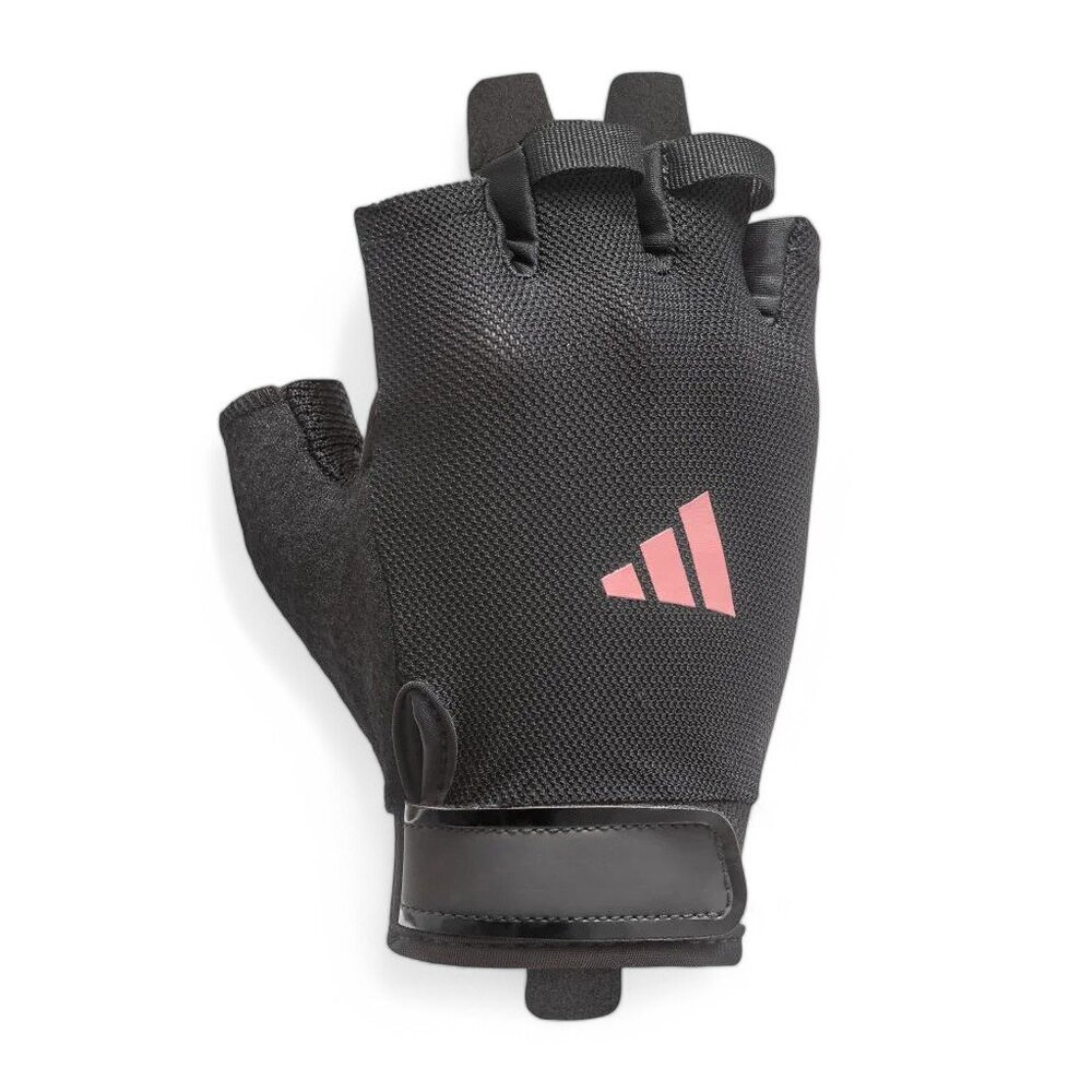 Adidas Half Finger Weightlifting Gloves Powerlifting Gym Training AEROREADY Pink